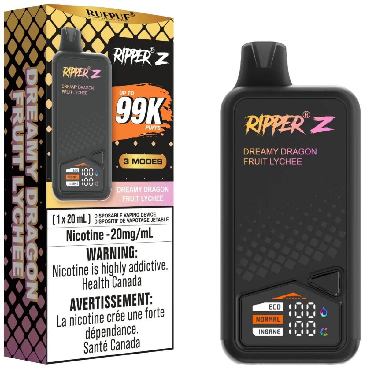 GCORE RIPPER Z 99K DISPOSABLE — Dreamy Dragon Fruit Lychee disposable vape