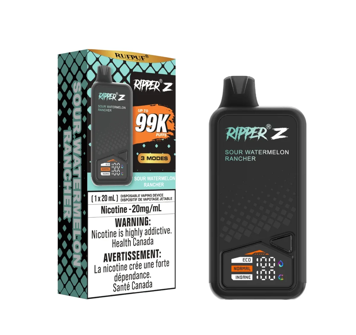 GCORE RIPPER Z 99K DISPOSABLE — Wicked White Grape Iced disposable vape