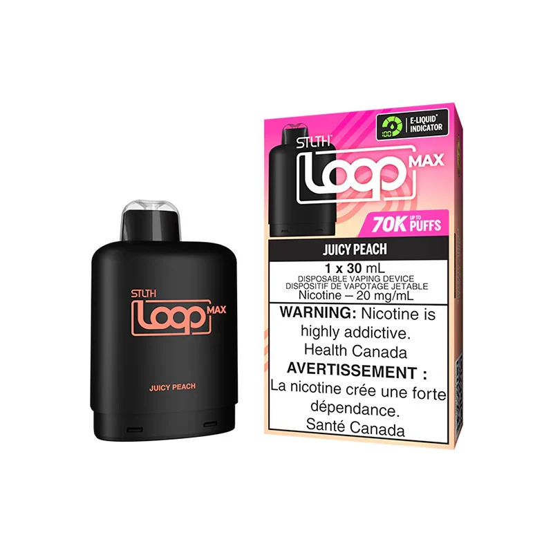 STLTH loop Max Pod Pack — JUICY PEACH replacement pod