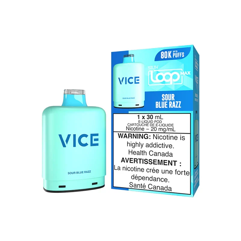 STLTH LOOP MAX X VICE 80K — SOUR BLUE RAZZ disposable vape