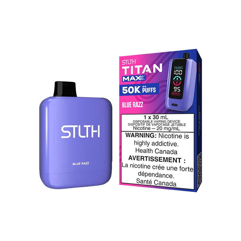STLTH TITAN MAX 50K — Blue Razz disposable vape