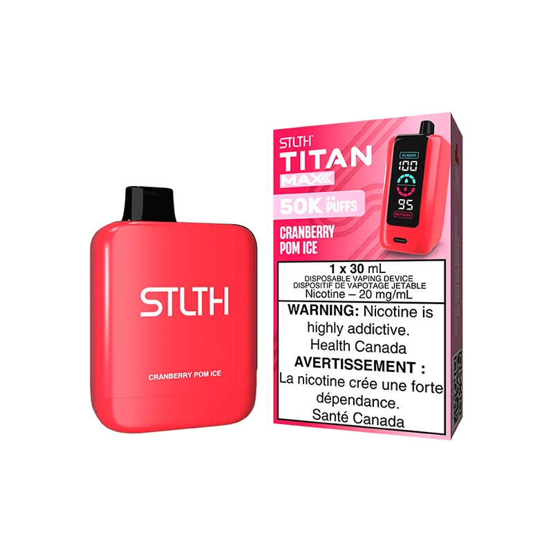 STLTH TITAN MAX 50K — Cranberry Pom Ice disposable vape
