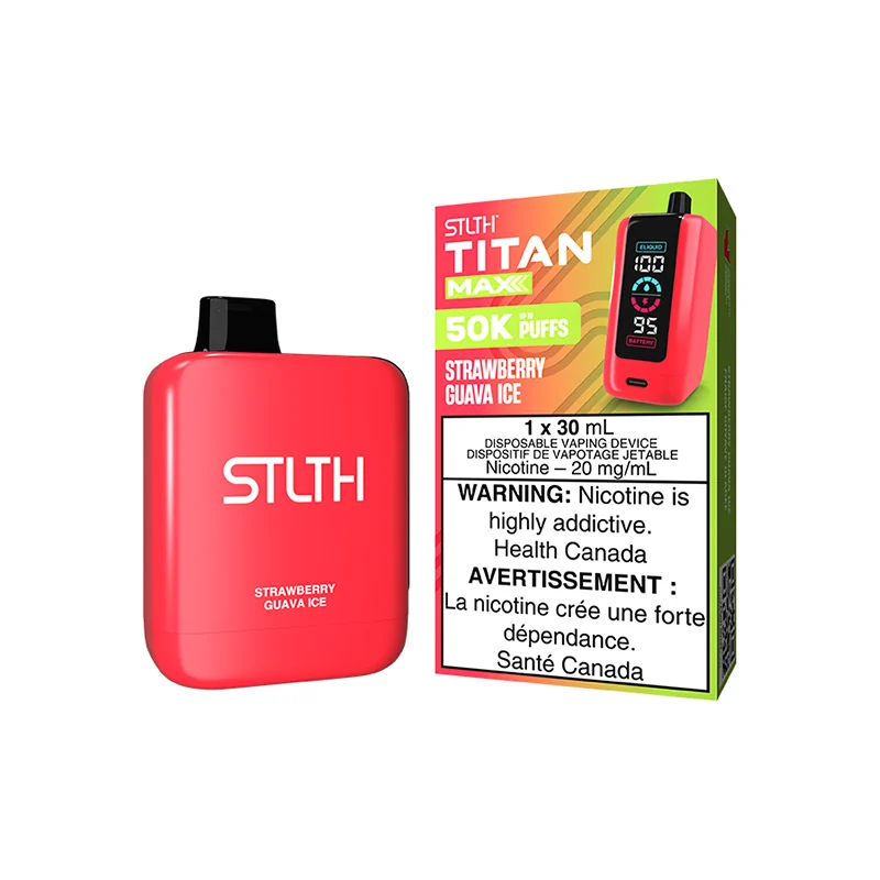 STLTH TITAN MAX 50K — Strawberry Guava Ice disposable vape