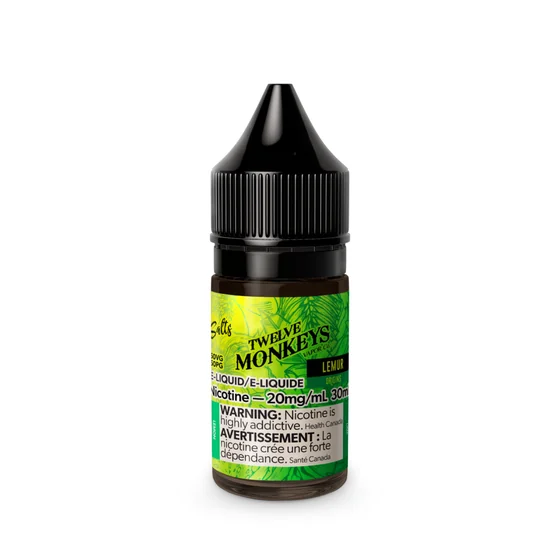 TWELVE MONKEYS NIC SALT 30ML — Lemur e-liquid bottle